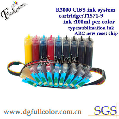 Full Pigment Ink Refilled Epson T1571 - T1579 CISS Continuous Ink Supply System 9 colors 200ml each color